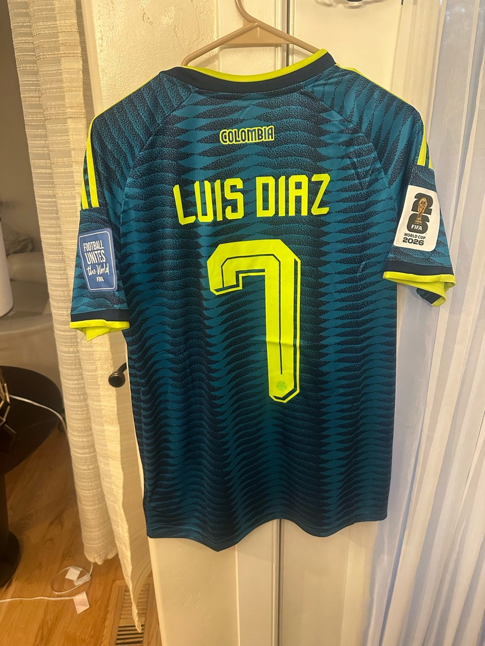 Luis Diaz #7 Colombia soccer jersey fits Small